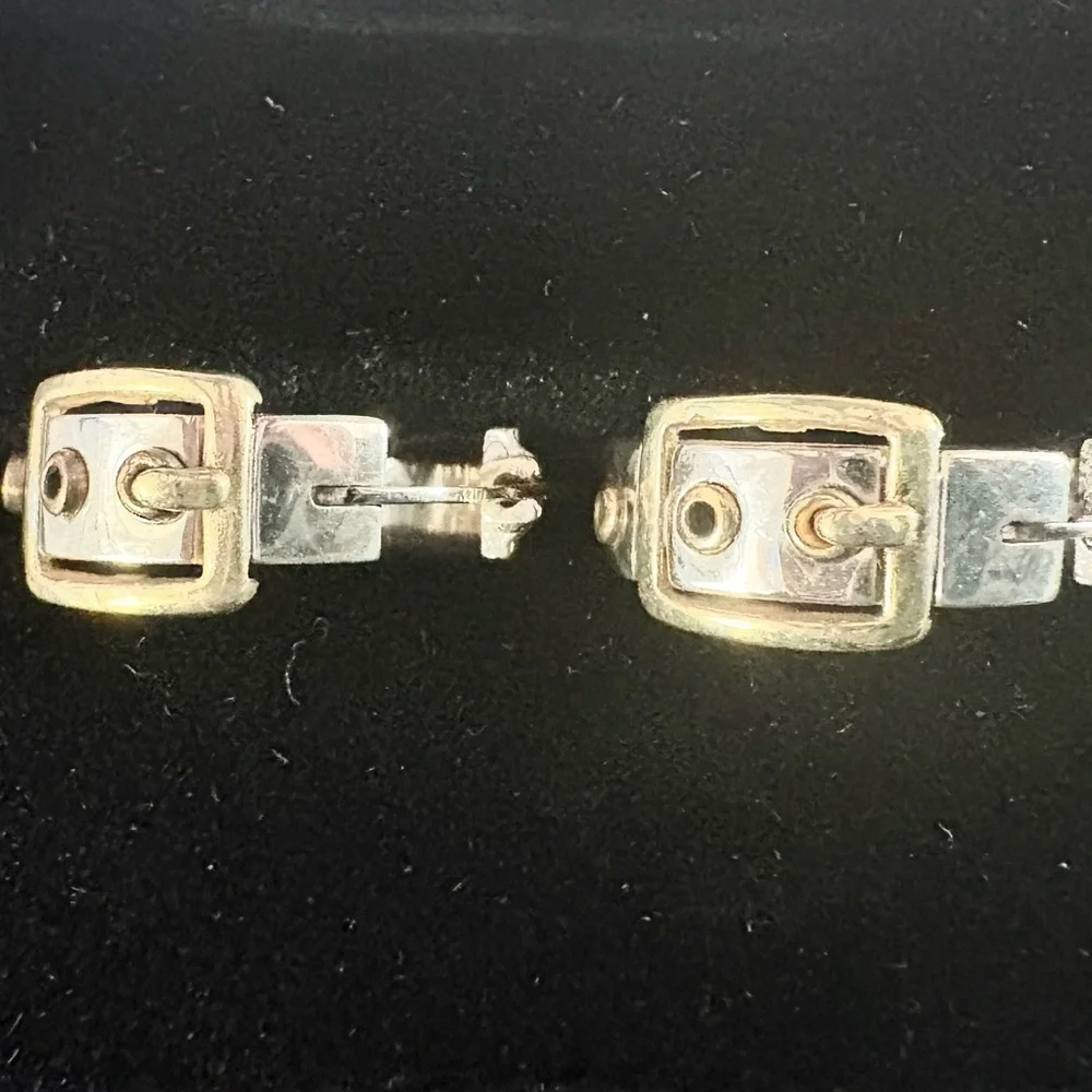 COACH Sterling 925 buckle earrings Vintage and Rare - Picture 2 of 8